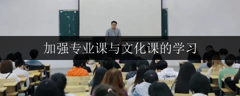 加強專業(yè)課與文化課的學(xué)習(xí)