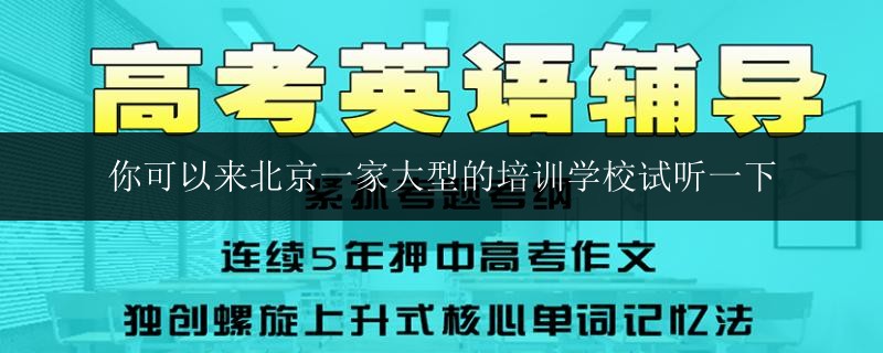 你可以來北京一家大型的培訓(xùn)學(xué)校試聽一下