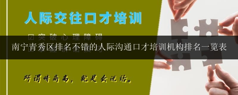 南寧青秀區(qū)排名不錯的人際溝通口才培訓機構排名一覽表